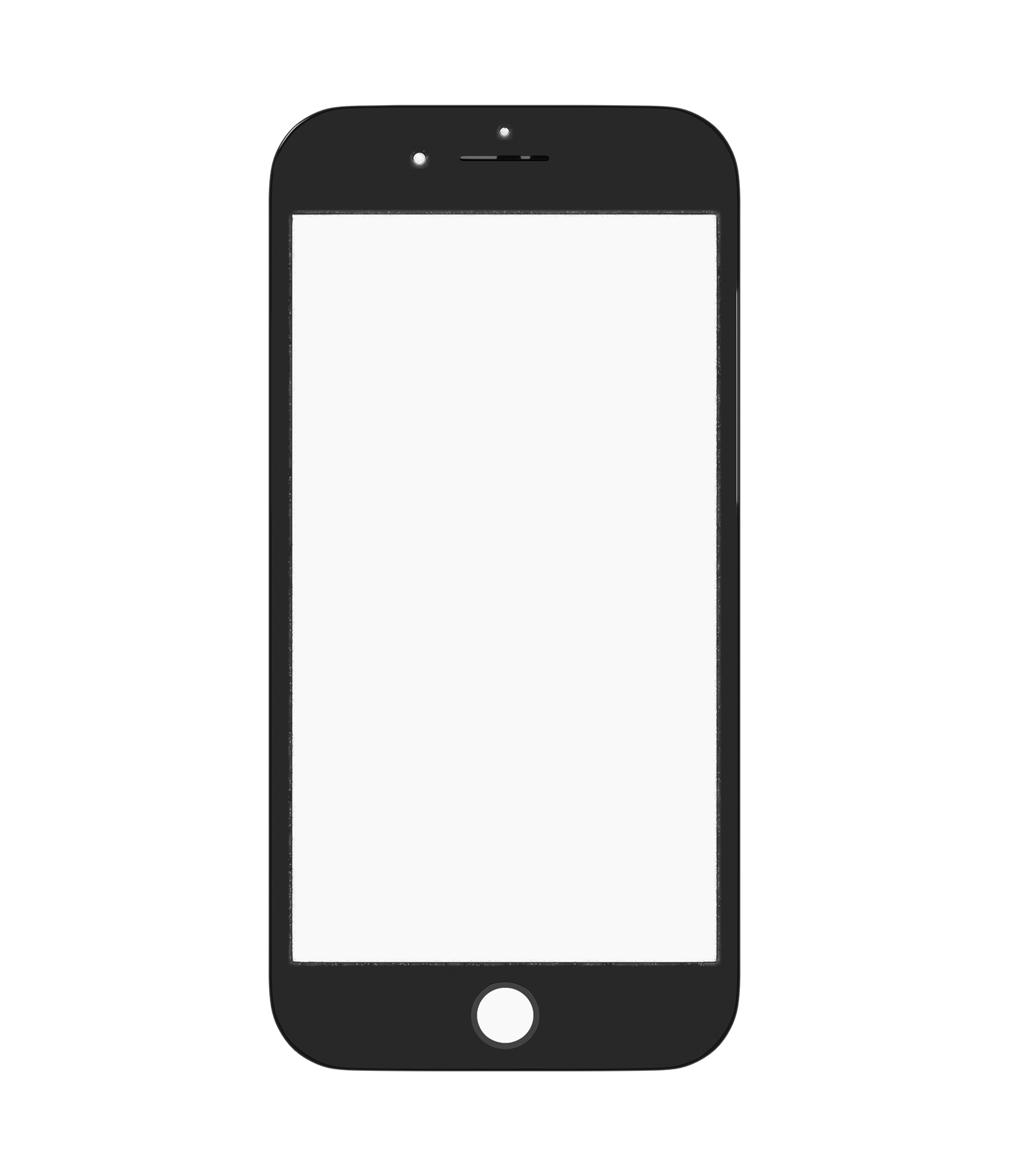 For iPhone 7 Front Glass Replacement / Digitizer Touch With Glass + OCA Pre-Installed + Frame (Black)