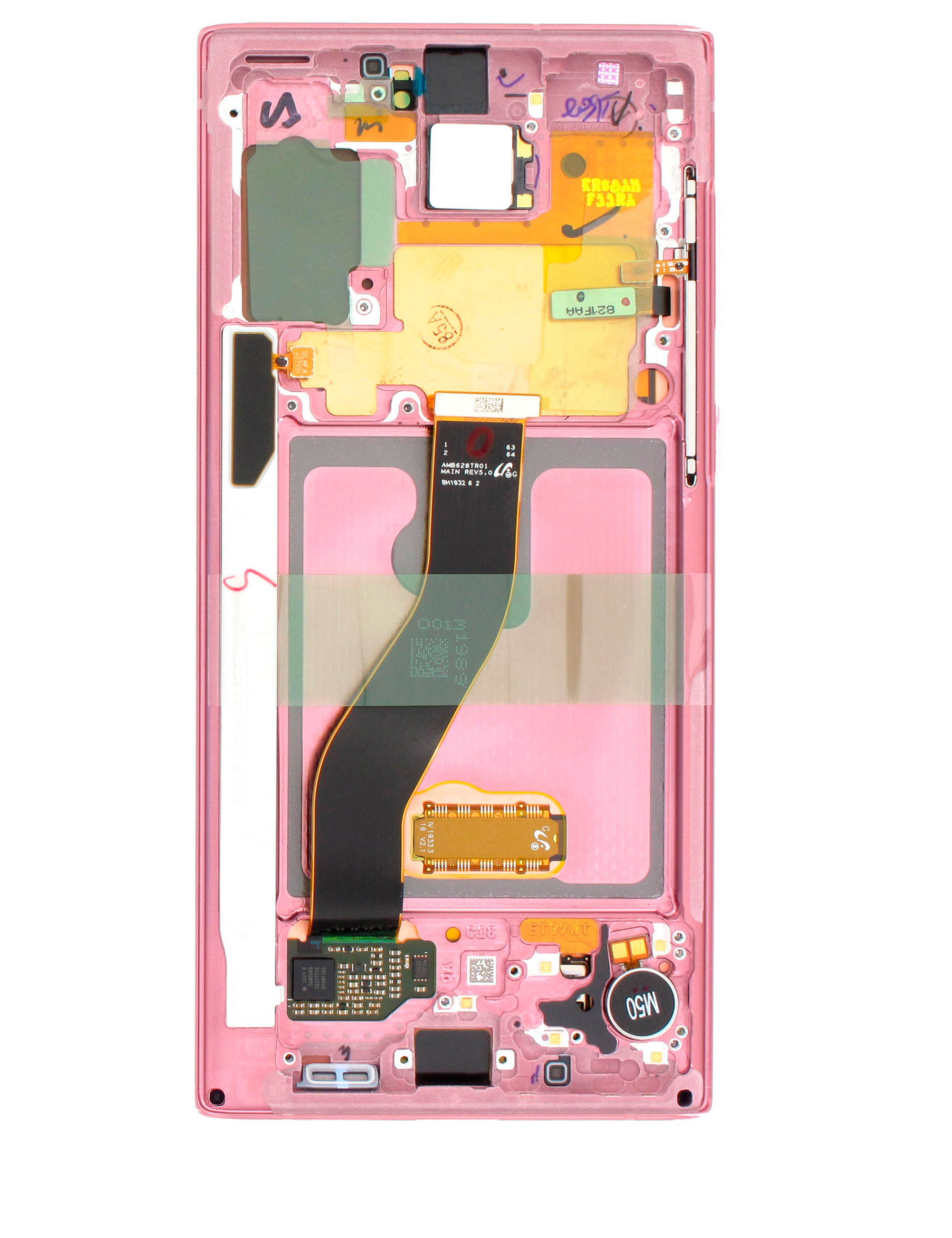 For Samsung Galaxy Note 10 OLED Screen Replacement With Frame (Premium) ( Aura Pink)