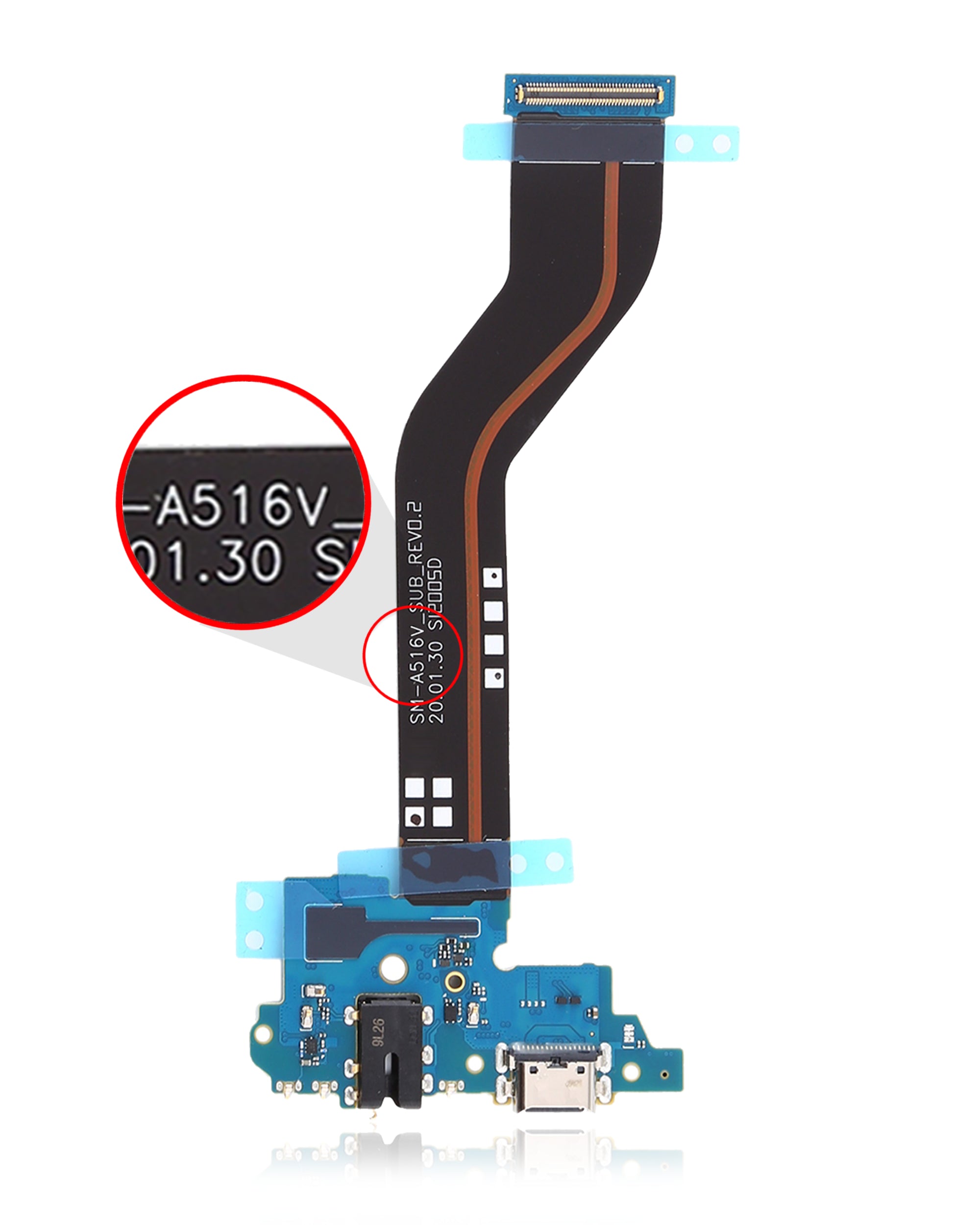 For Samsung Galaxy A51 5G (A516V / 2020) Charging Port Flex Cable With Headphone Jack Replacement (Verizon Version)