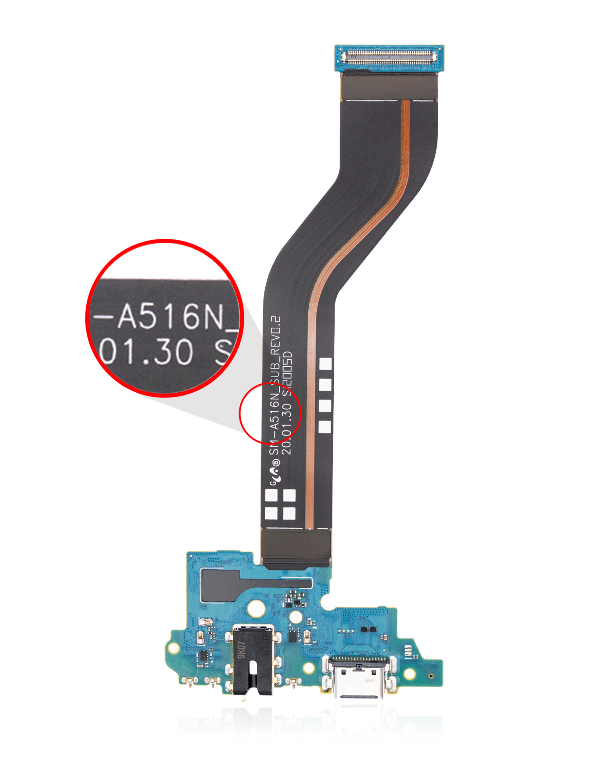 For Samsung Galaxy A51 5G (A516N / 2020) Charging Port Flex Cable With Headphone Jack Replacement (Global Version)