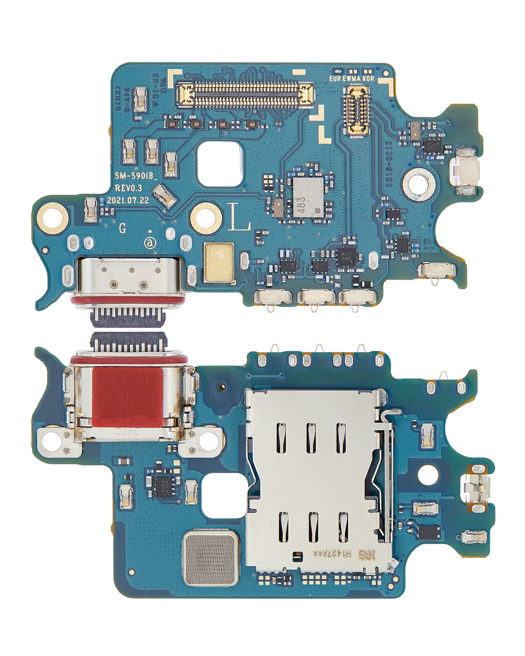 For Samsung Galaxy S22 5G / S901B Charging Port Board with Sim Card Reader (International Version)
