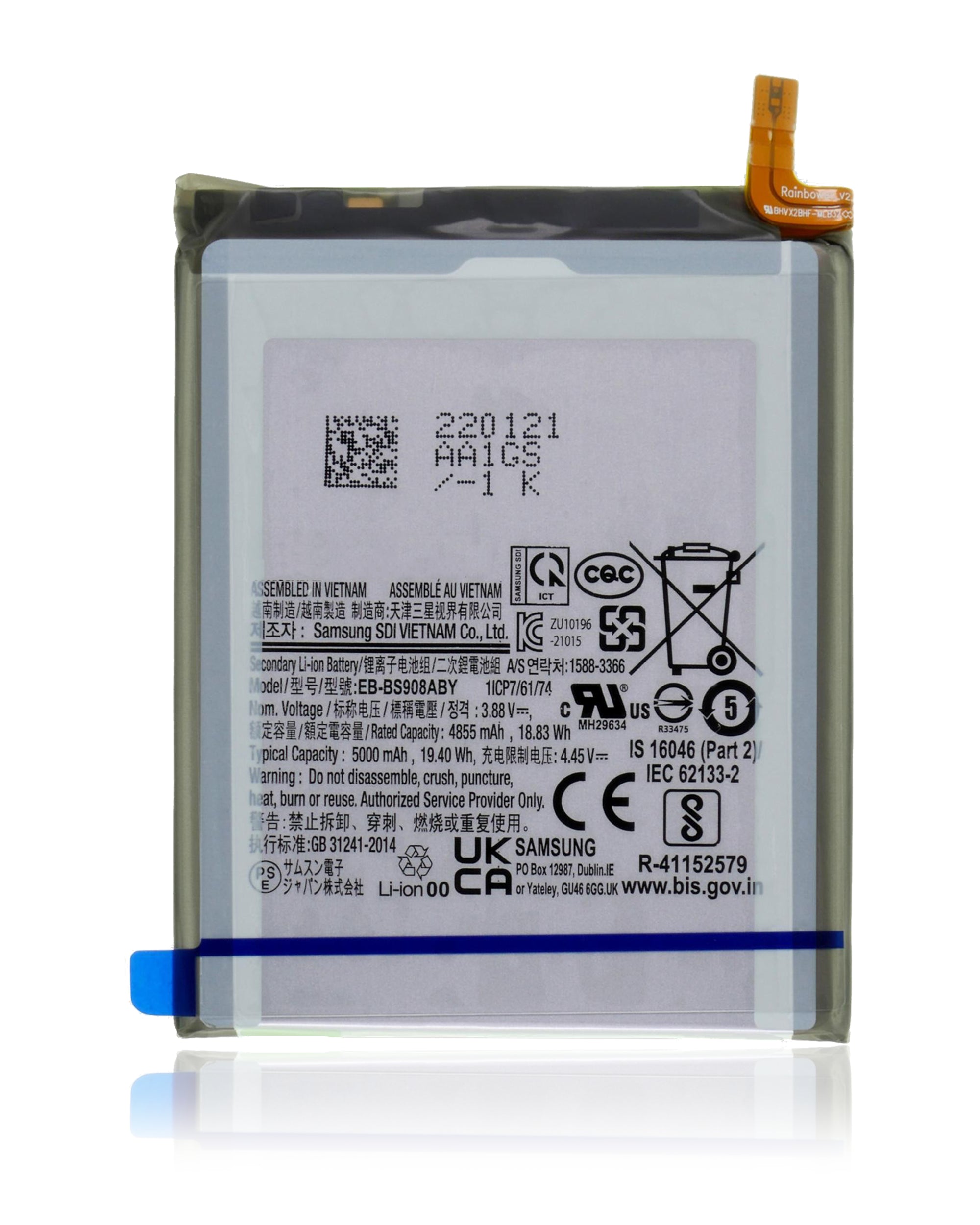 For Samsung Galaxy S22 Ultra 5G Battery Replacement (EB-BS908ABY)