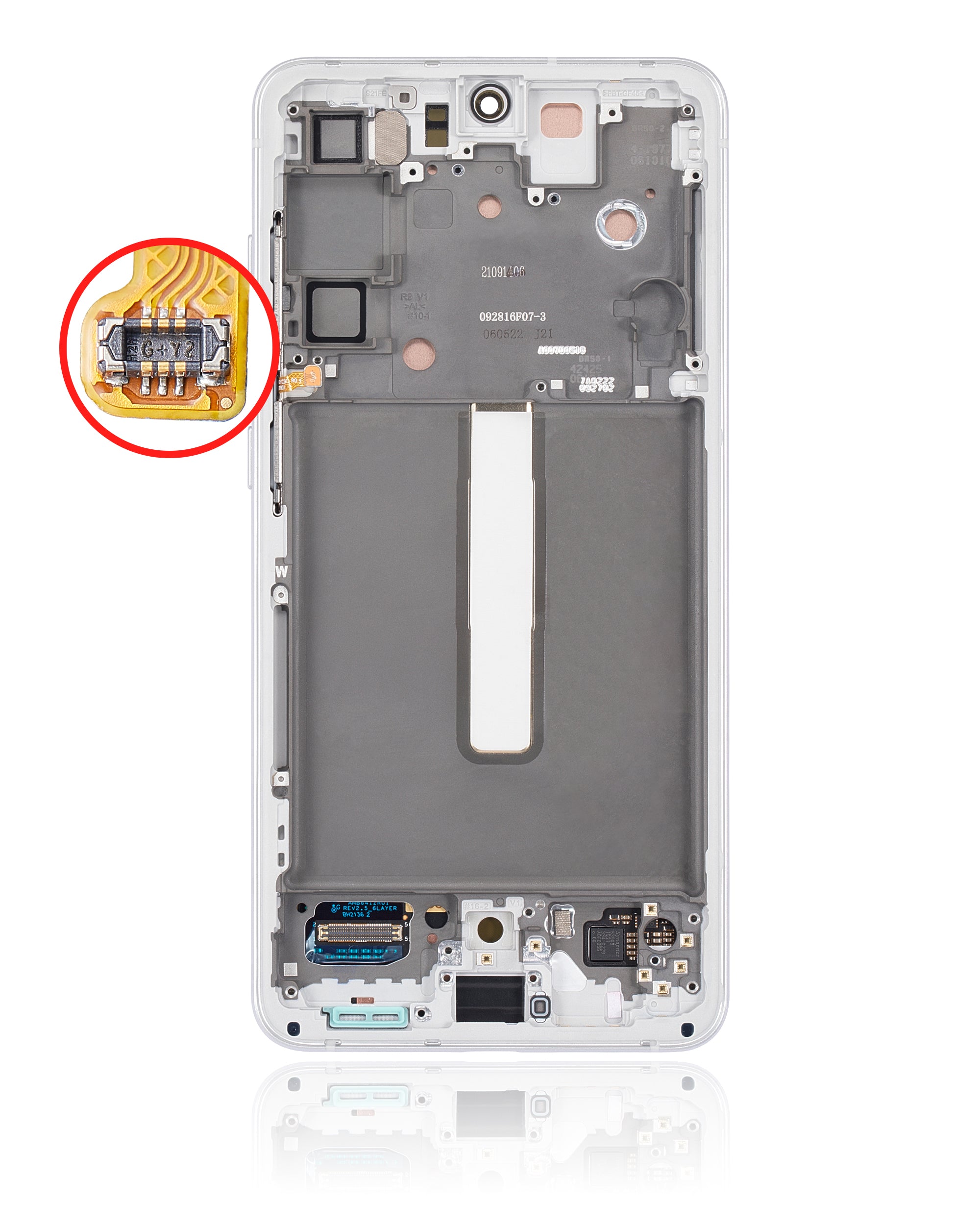 For Samsung Galaxy S21 FE 5G OLED Screen Replacement With Frame / US Version (Premium) (Cloud White)