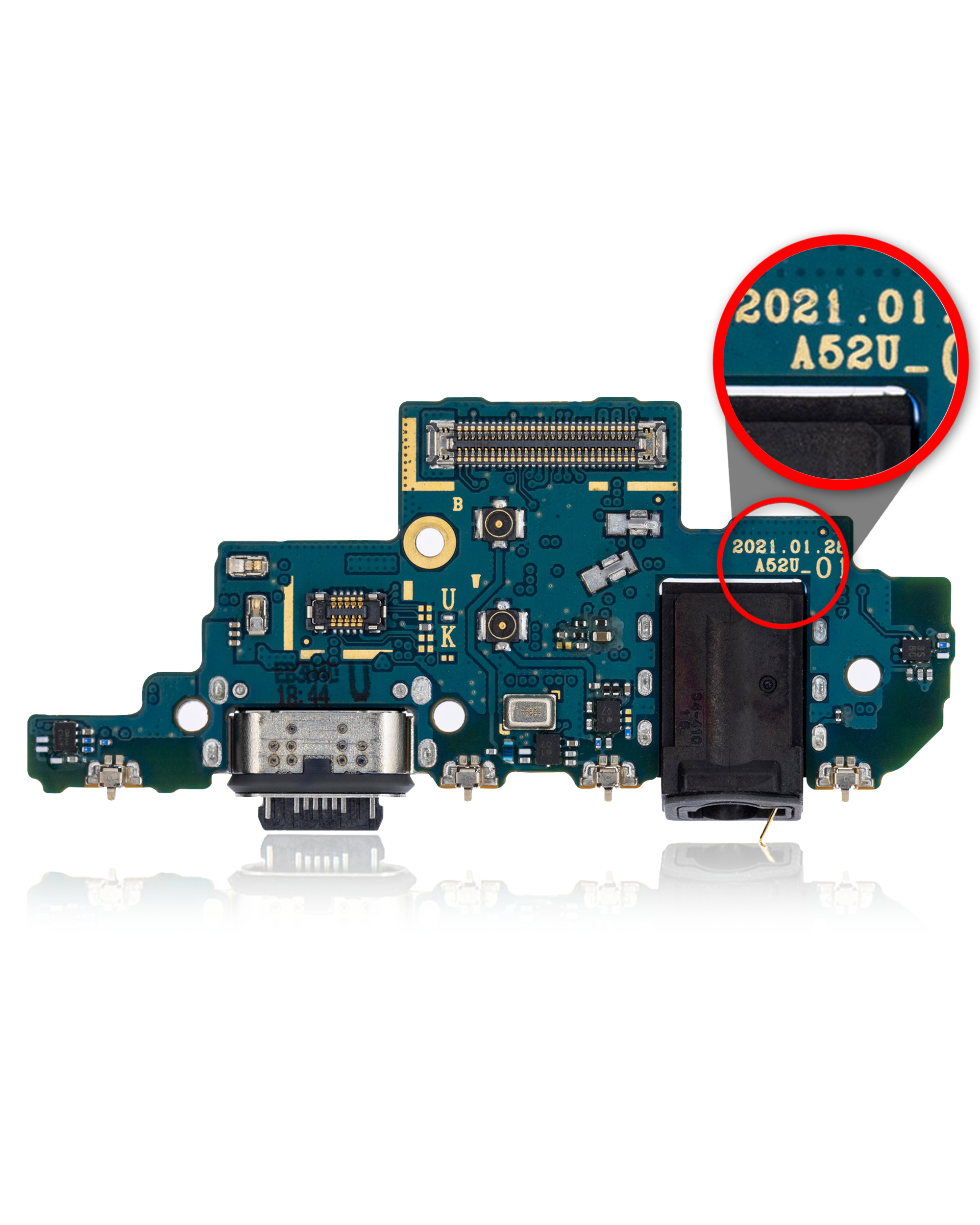 For Samsung Galaxy A52 4G (A525 / 2021) / A52 5G (A526 / 2021) Charging Port Headphone Jack Replacement (US Version)