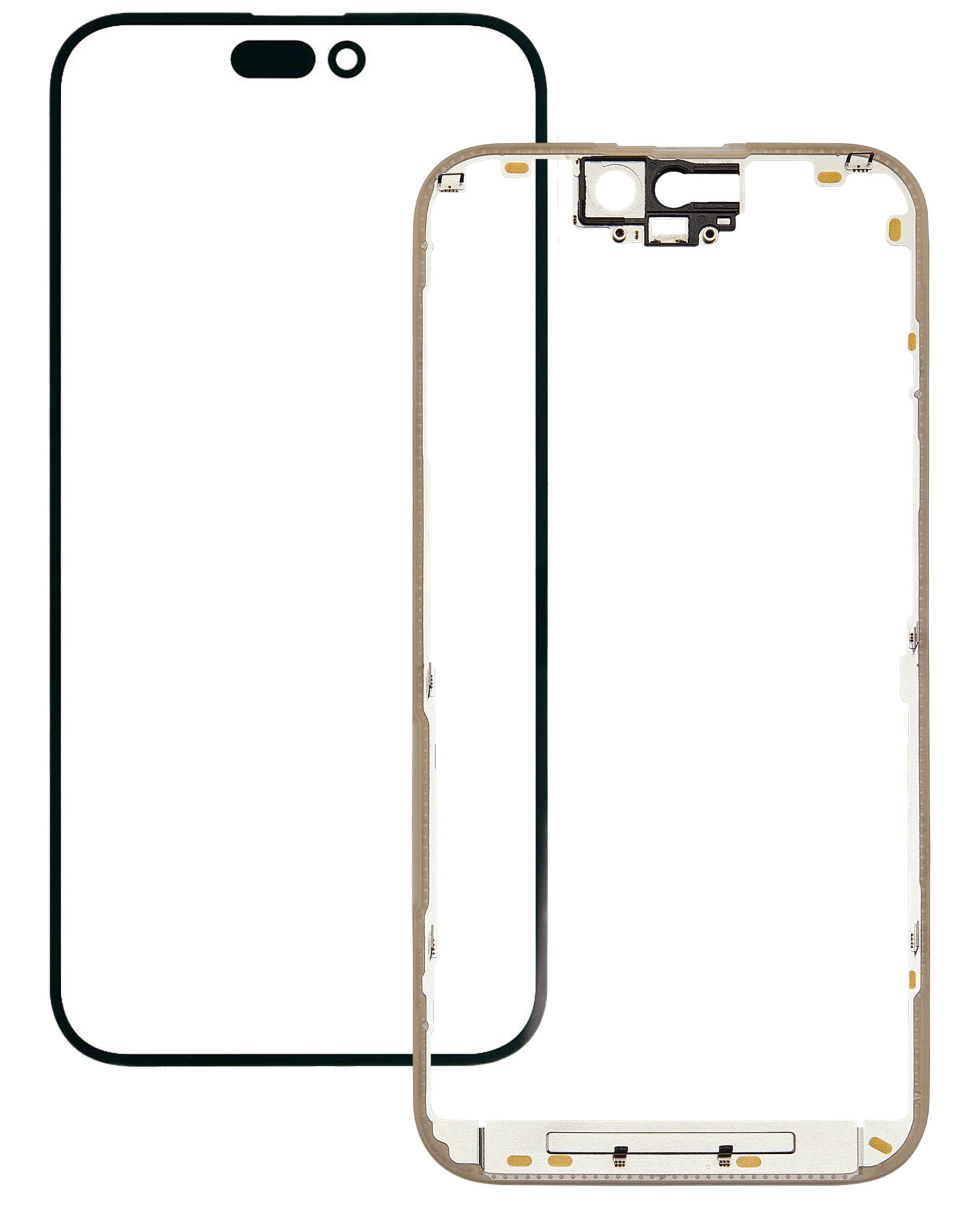 4 IN 1 iPhone Front Glass With OCA Pre-Installed + Frame (All Model)