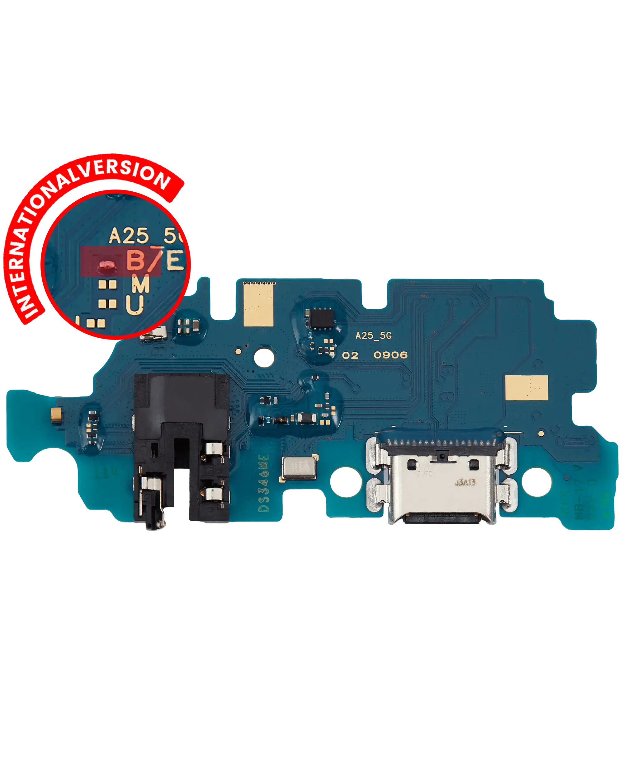 For Samsung Galaxy A25 5G (A256 / 2023) Charging Port Board With Headphone Jack Replacement (International Version)
