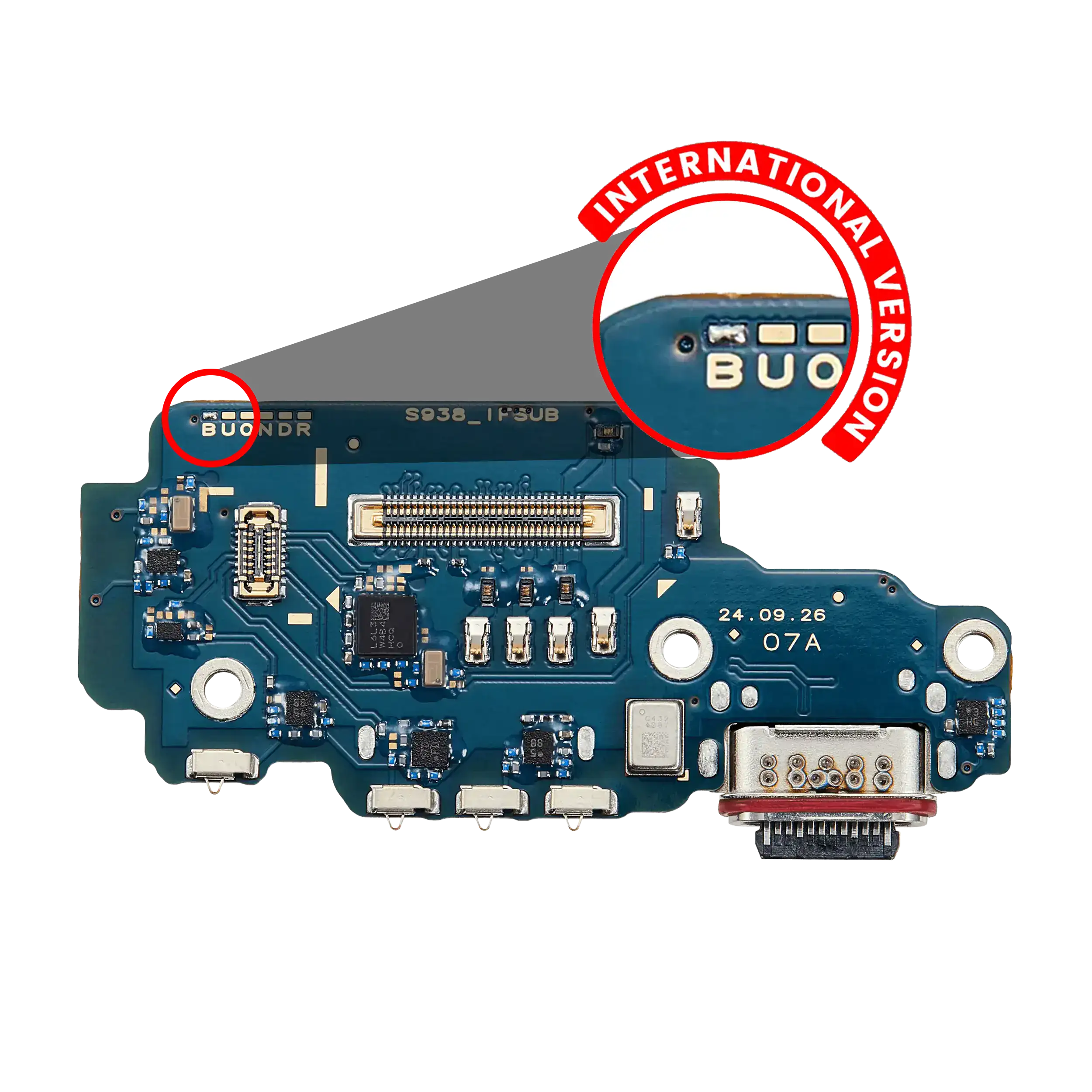 For Samsung Galaxy S25 Ultra 5G (S938B) Charging Port With Sim Card Reader (International Version)