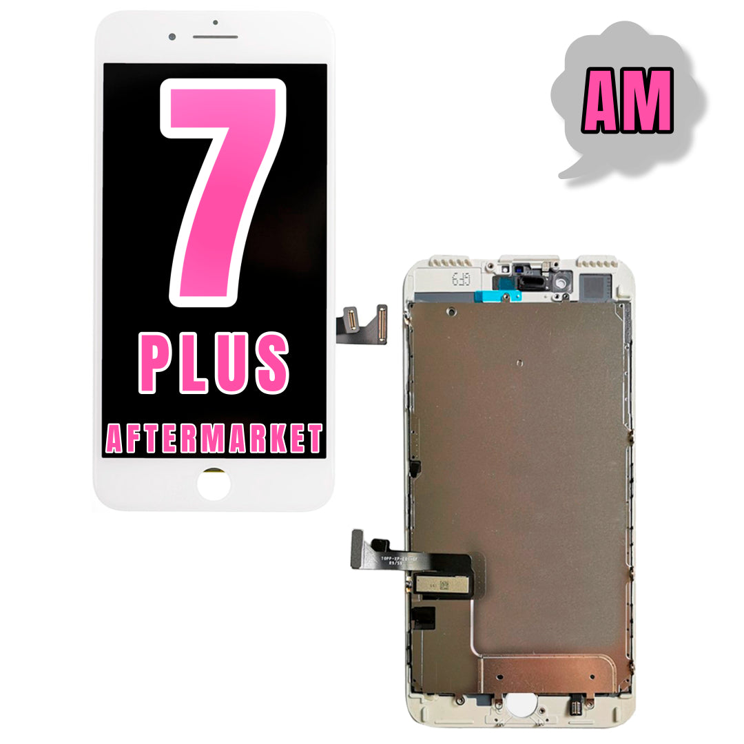 For iPhone 7 Plus LCD Screen With Steel Plate Replacement (Aftermarket)(White)