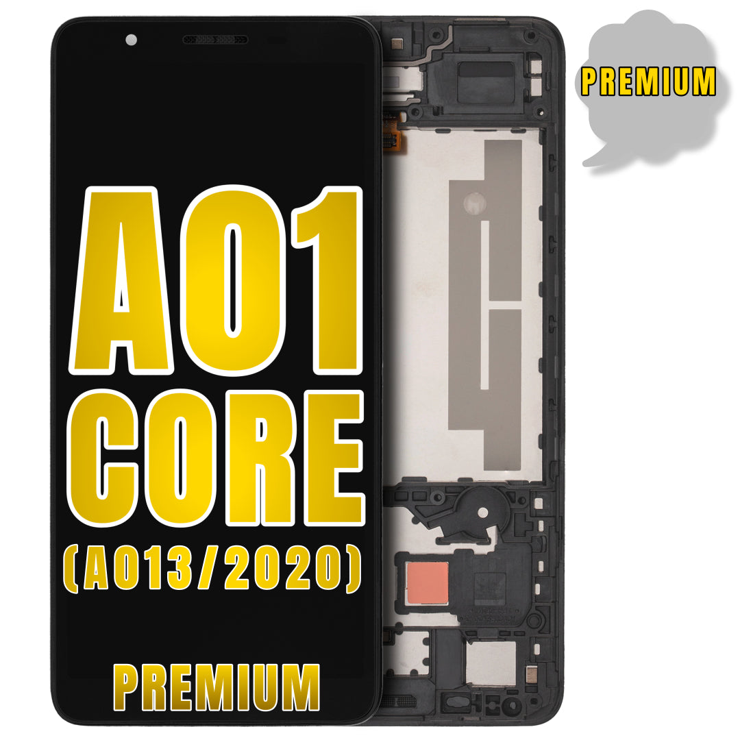 For Samsung Galaxy A01 Core (A013 / 2020) LCD Screen Replacement With Frame (Premium) (All Colors)