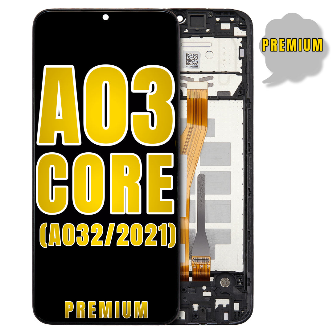 For Samsung Galaxy A03 Core (A032 / 2021) LCD Screen Replacement With Frame (Premium) (All Colors)