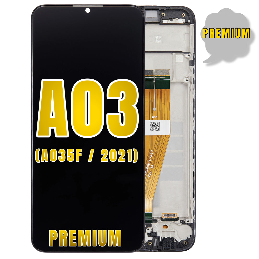 For Samsung Galaxy A03 (A035F / 2021) LCD Screen Replacement With Frame (Premium) (All Colors)