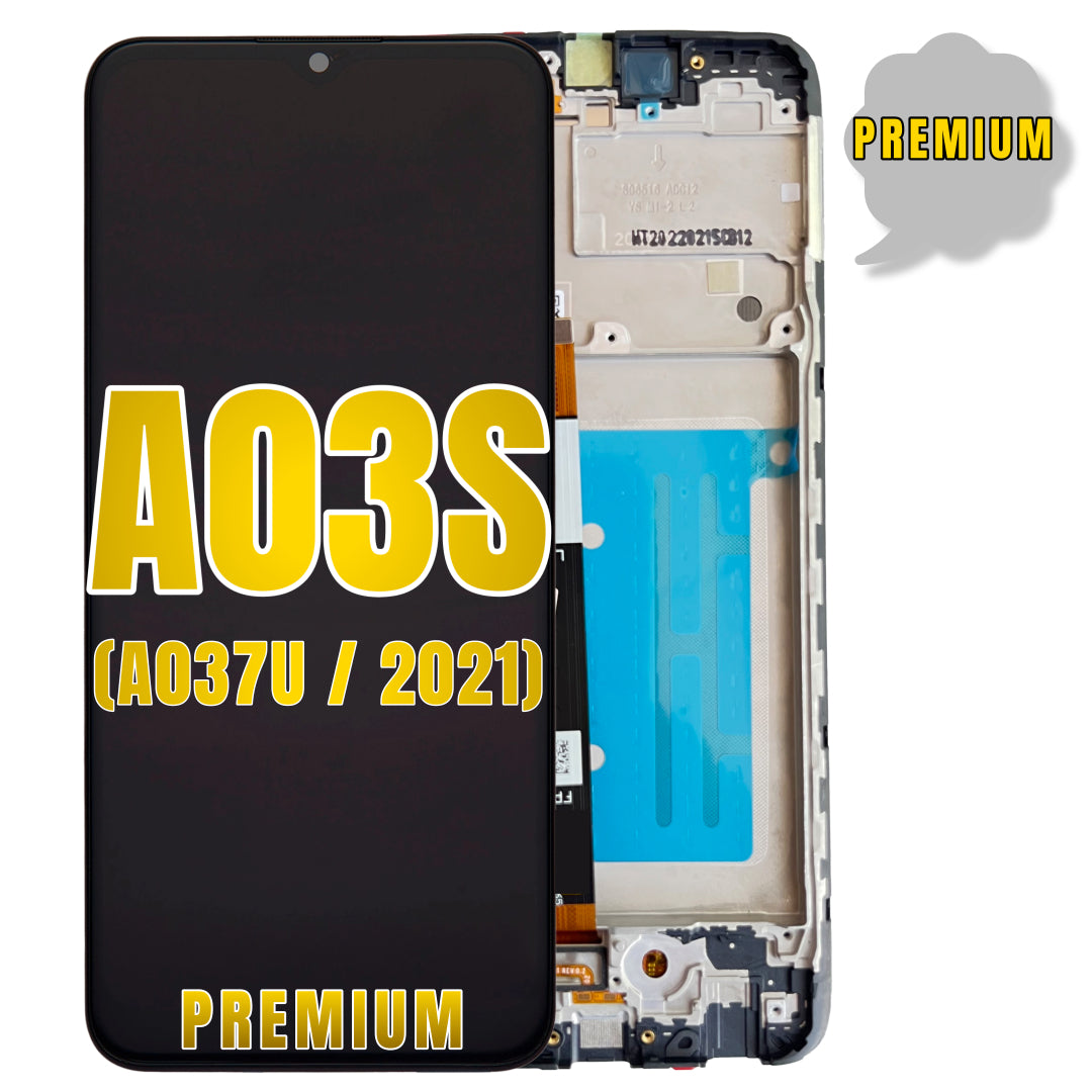 For Samsung Galaxy A03S (A037U / 2021) LCD Screen Replacement With Frame (Premium) (All Colors)