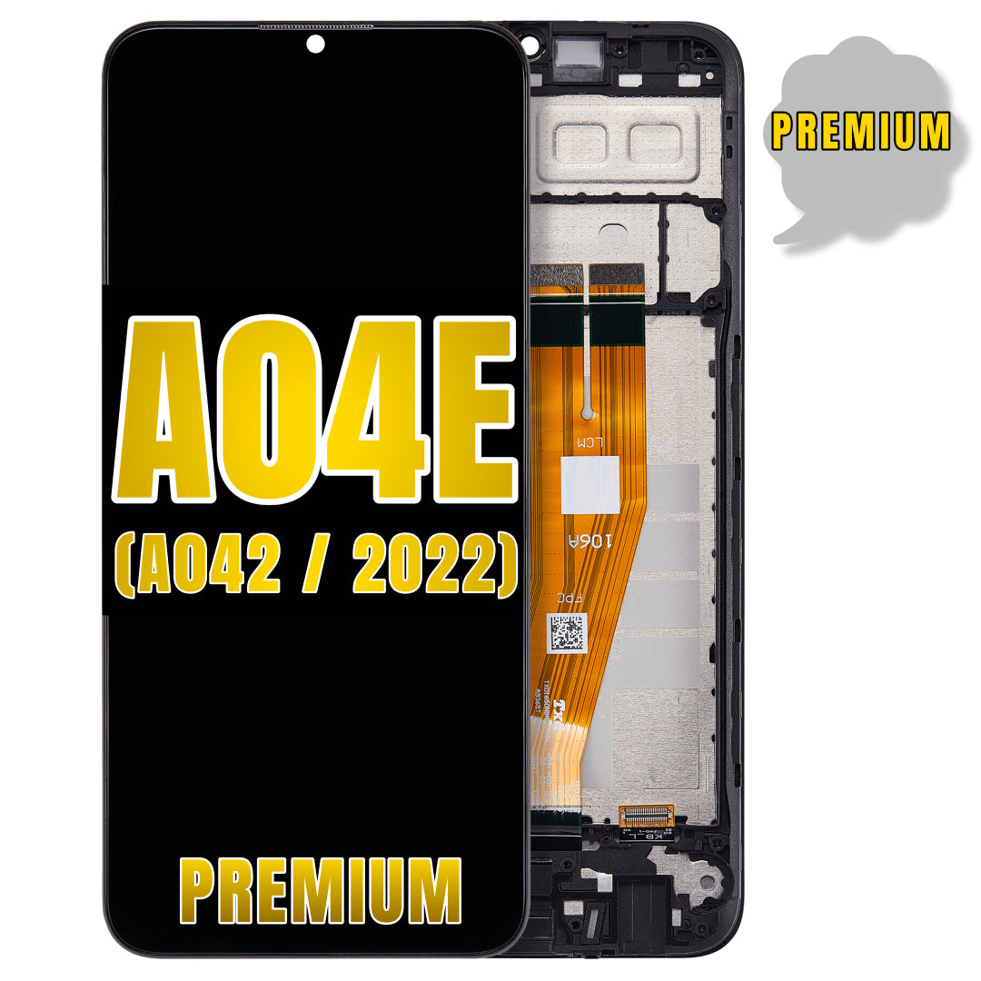 For Samsung Galaxy A04E (A042 / 2022) LCD Screen Replacement With Frame (Premium) (All Colors)