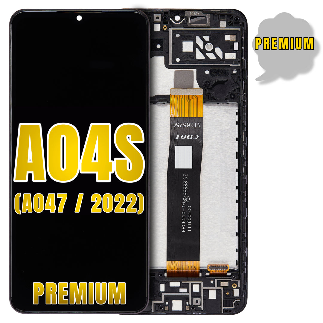 For Samsung Galaxy A04S (A047 / 2022) LCD Screen Replacement With Frame (Premium) (All Colors)