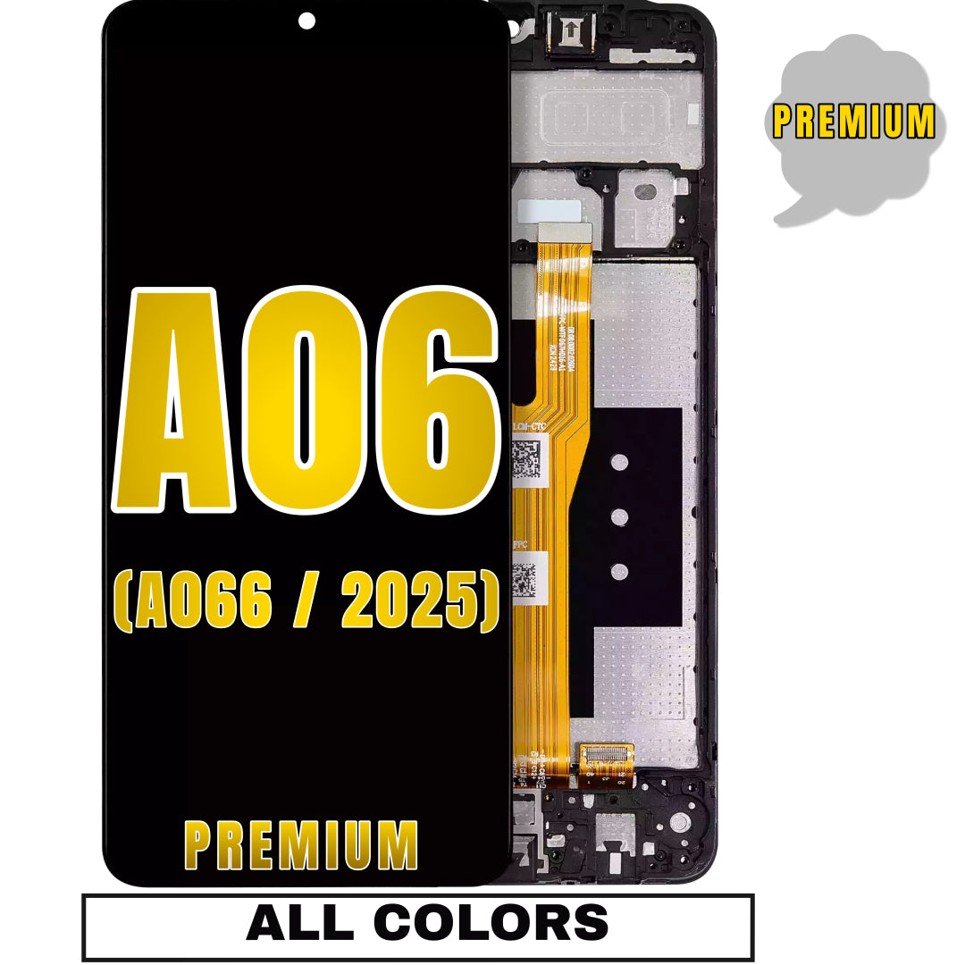 For Samsung Galaxy A06 5G (A066 / 2025) LCD Screen Replacement With Frame (All Colors)