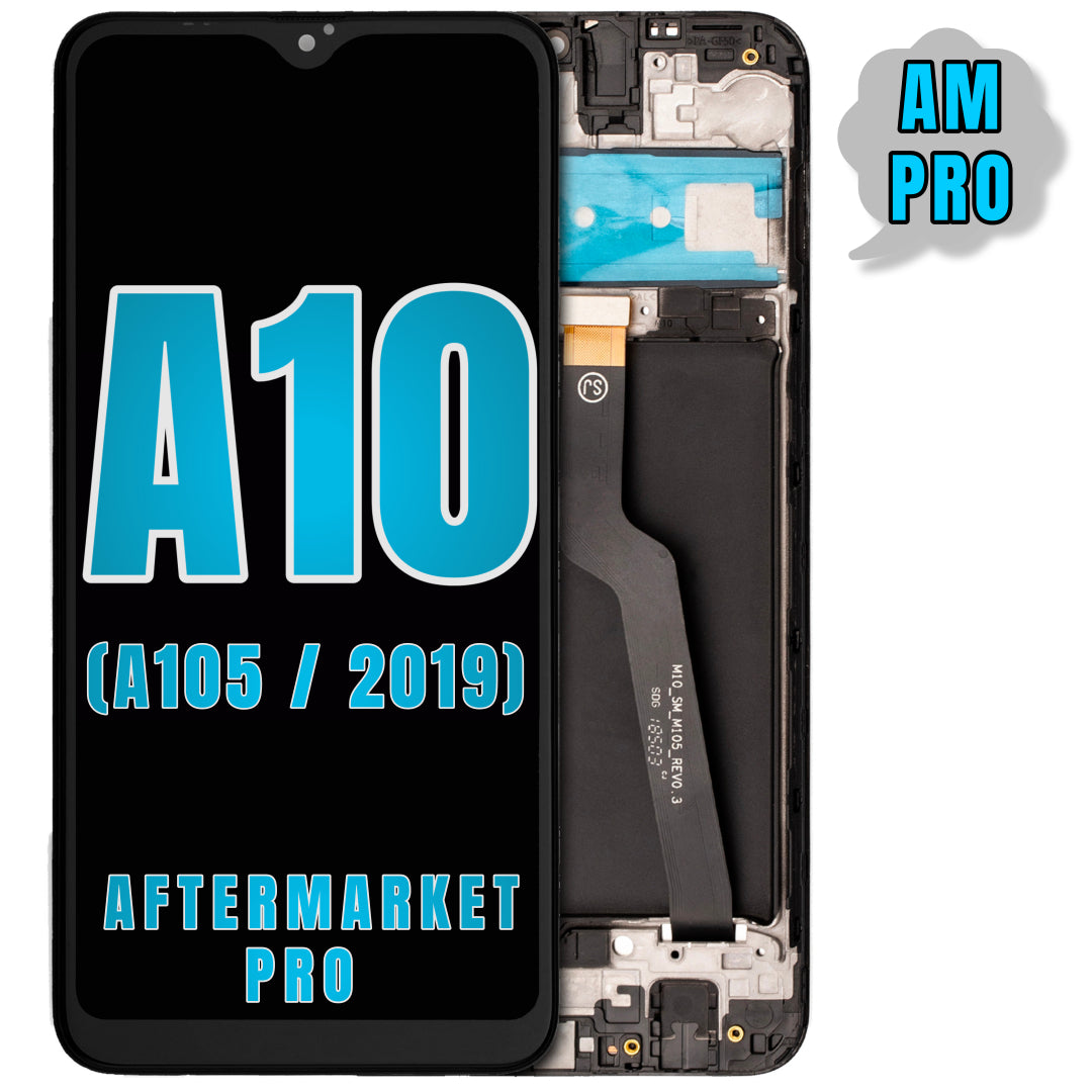 For Samsung Galaxy A10 (A105 / 2019) LCD Screen Replacement With Frame / Single Sim Card (Aftermarket Pro) (All Colors)