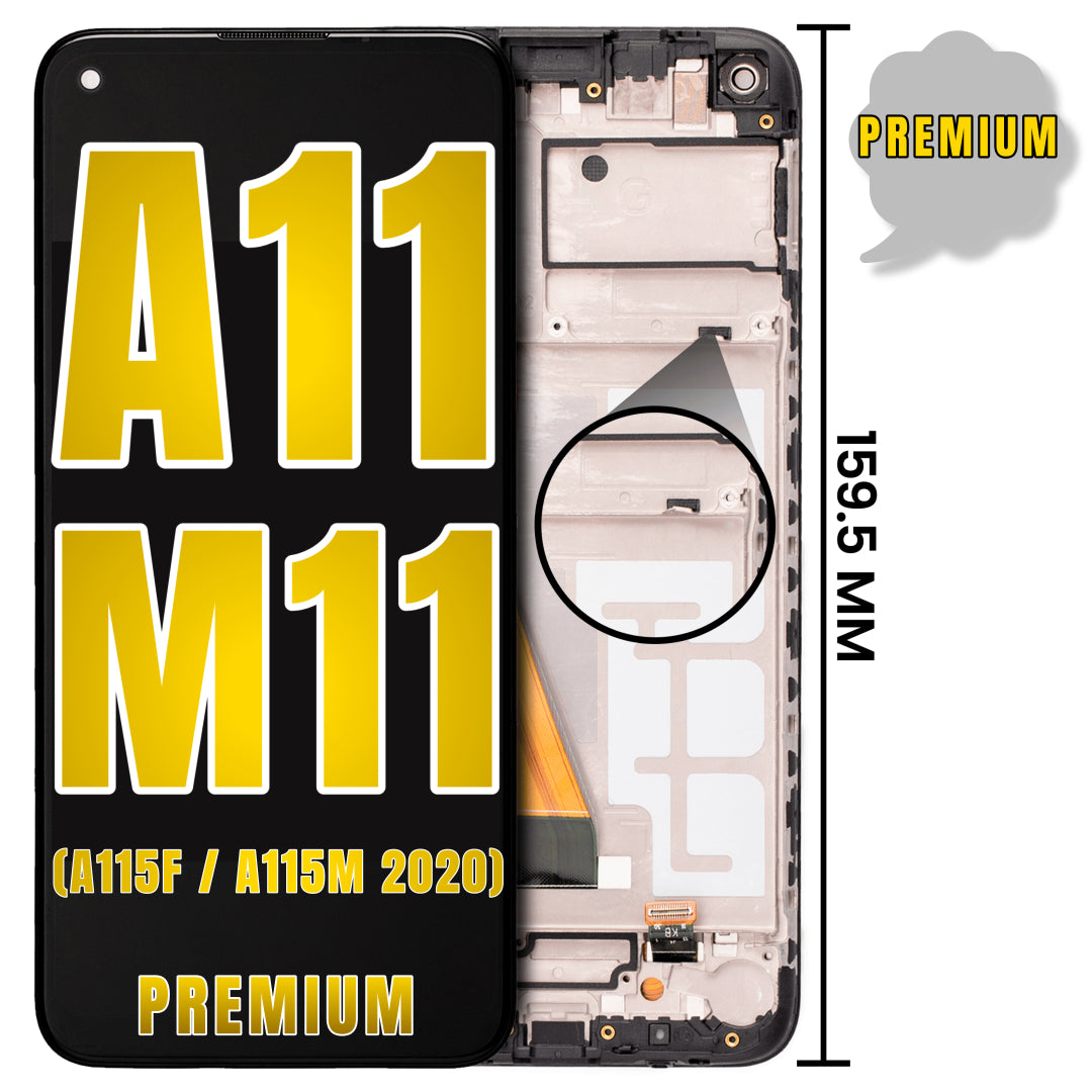 For Samsung Galaxy A11 / M11 (A115F / A115M 2020) LCD Screen Replacement With Frame (International Version)