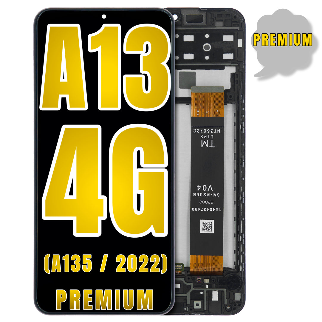 For Samsung Galaxy A13 4G (A135 / 2022) / A13S (A137 / 2022) LCD Screen Replacement With Frame (Premium) (All Colors)