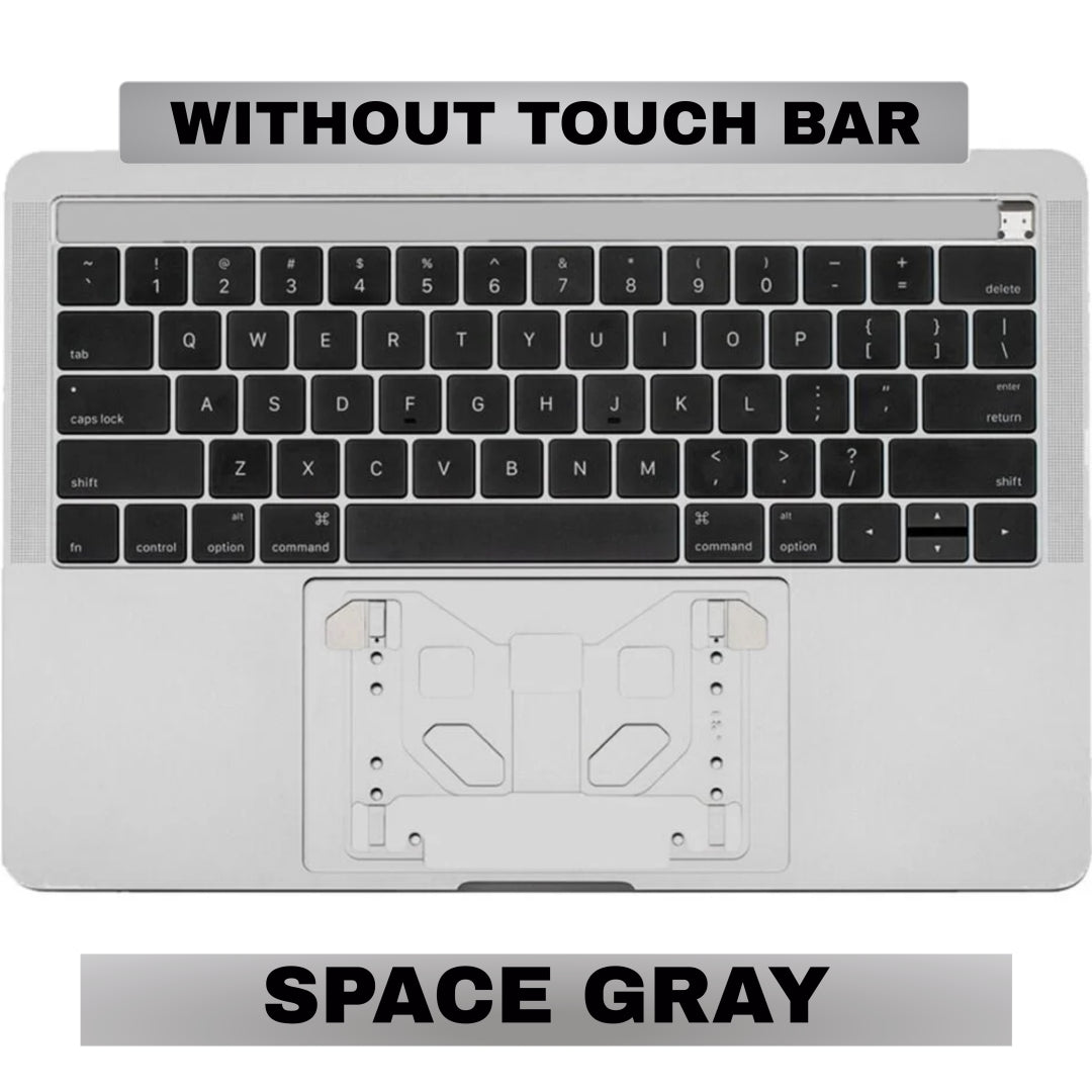 For MacBook Pro 13" Touch Bar (A1706 / Late 2016 Mid 2017) Top Case With Keyboard Replacement Without Touch Bar / US Version (Space Gray)