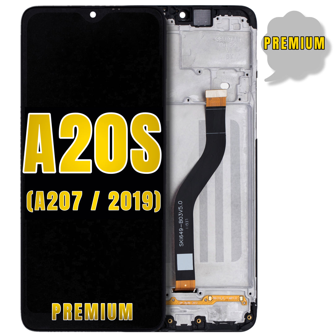For Samsung Galaxy A20S (A207 / 2019) LCD Screen Replacement With Frame (Premium) (All Colors)