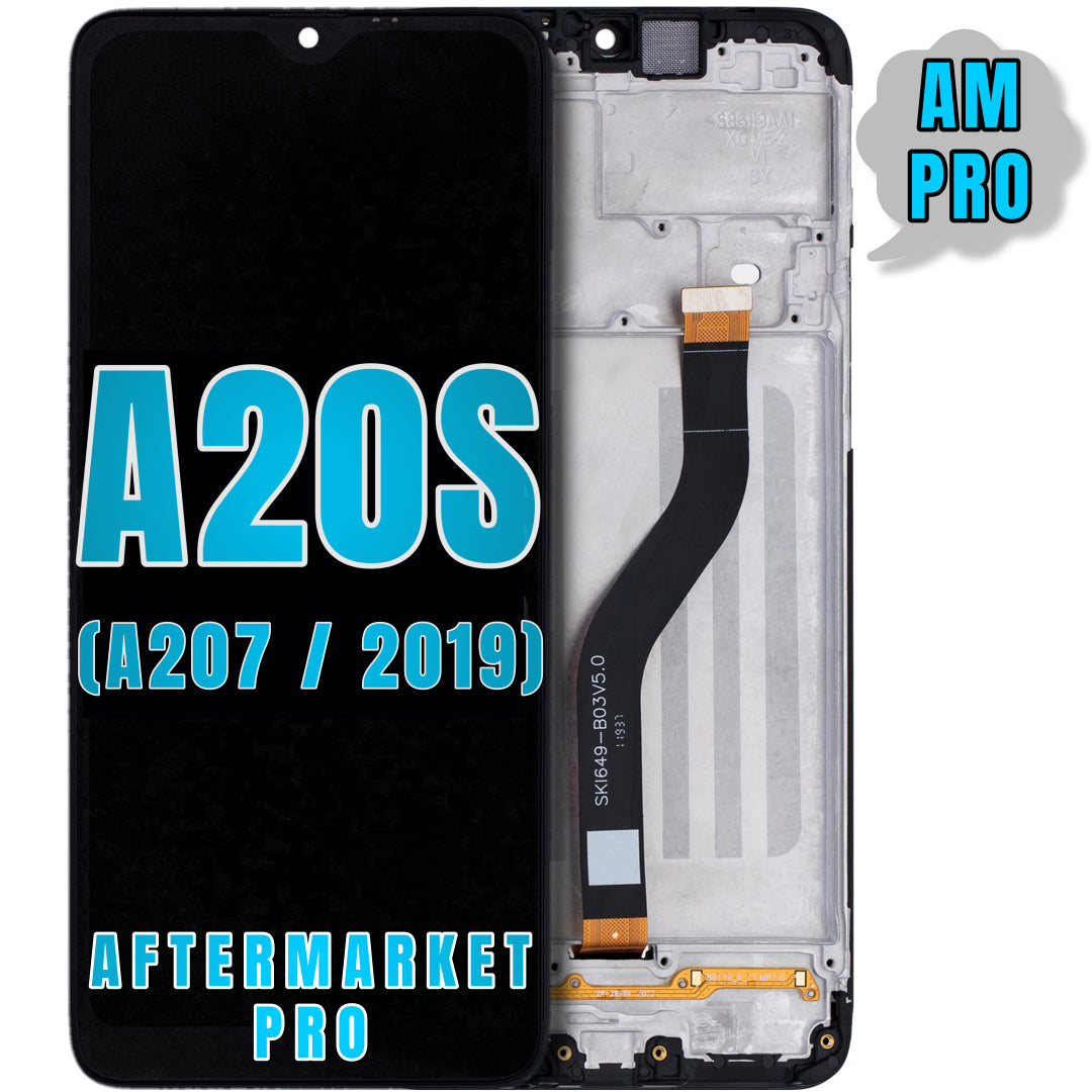 For Samsung Galaxy A20S (A207 / 2019) LCD Screen Replacement With Frame (Aftermarket Pro) (All Colors)