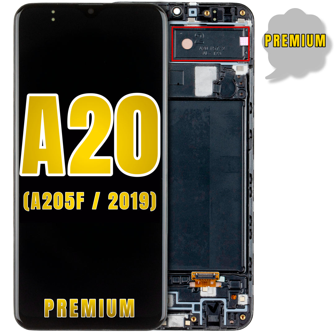 For Samsung Galaxy A20 (A205F / 2019) OLED Screen Replacement With Frame (Premium) (All Colors)