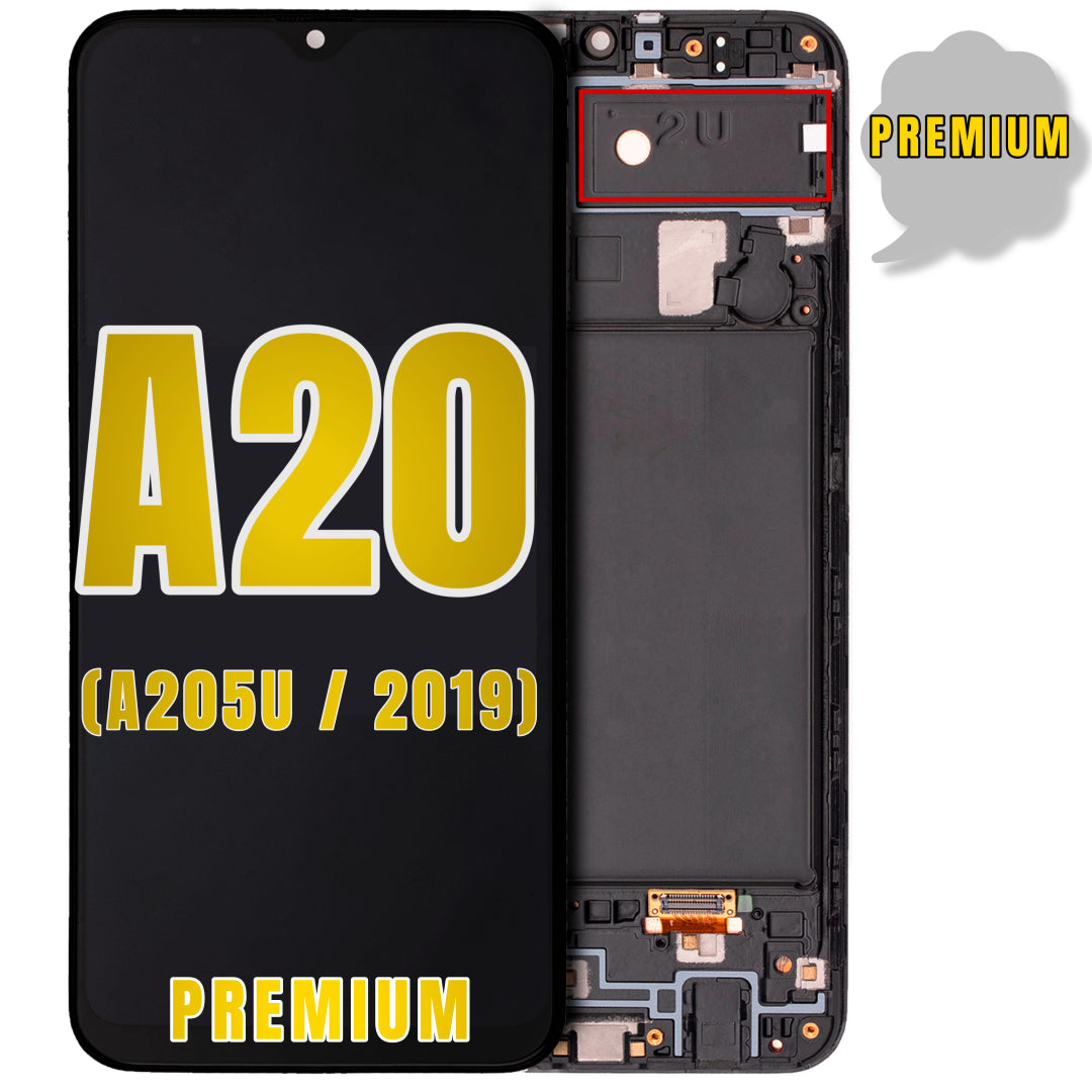 For Samsung Galaxy A20 (A205U / 2019) OLED Screen Replacement With Frame (Premium) (All Colors)
