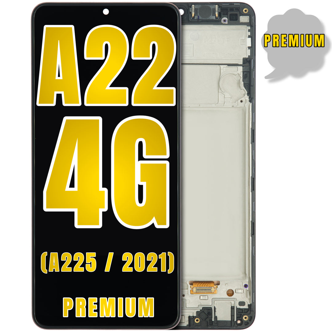 For Samsung Galaxy A22 4G (A225 / 2021) LCD Screen Replacement With Frame (Premium) (All Colors)
