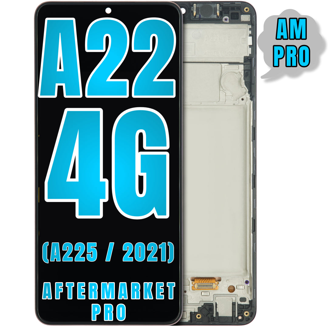 For Samsung Galaxy A22 4G (A225 / 2021) LCD Screen Replacement With Frame (Aftermarket Pro) (All Colors)