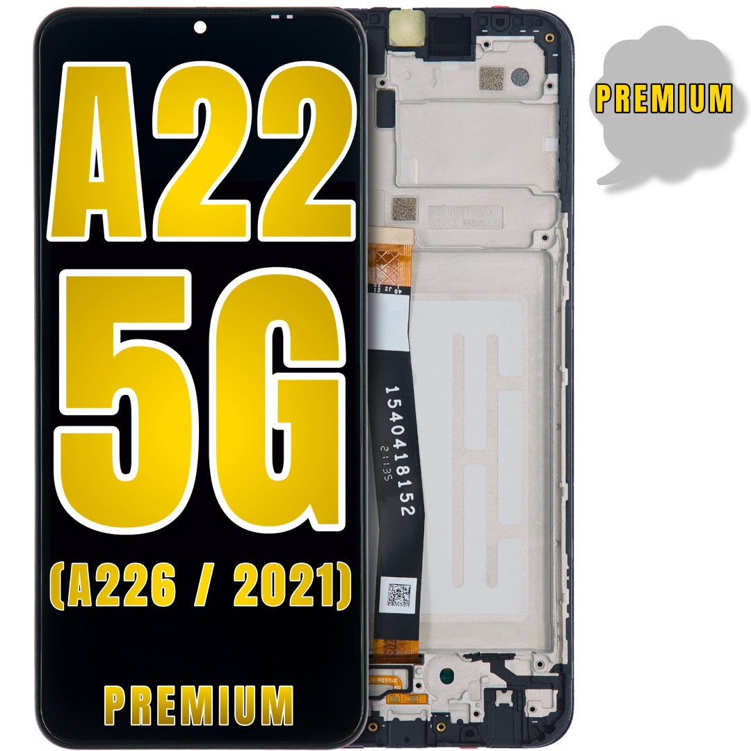 For Samsung Galaxy A22 5G (A226 / 2021) LCD Screen Replacement With Frame (Premium) (All Colors)