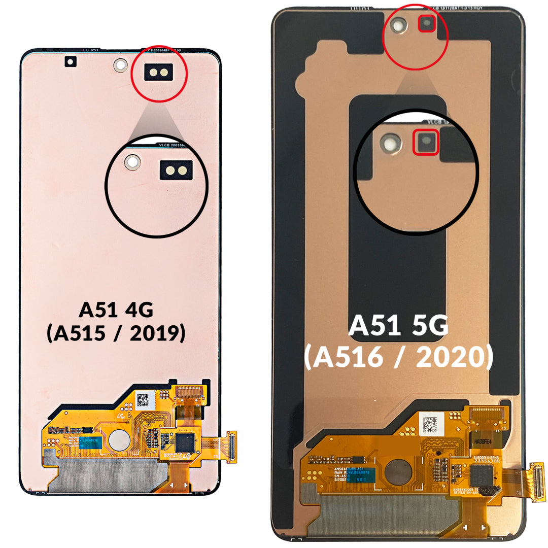 For Samsung Galaxy A51 4G (A515 / 2019) / A51 5G (A516 / 2020) (6.46") OLED Screen Replacement Without Frame (Oled Pro) (All Colors)