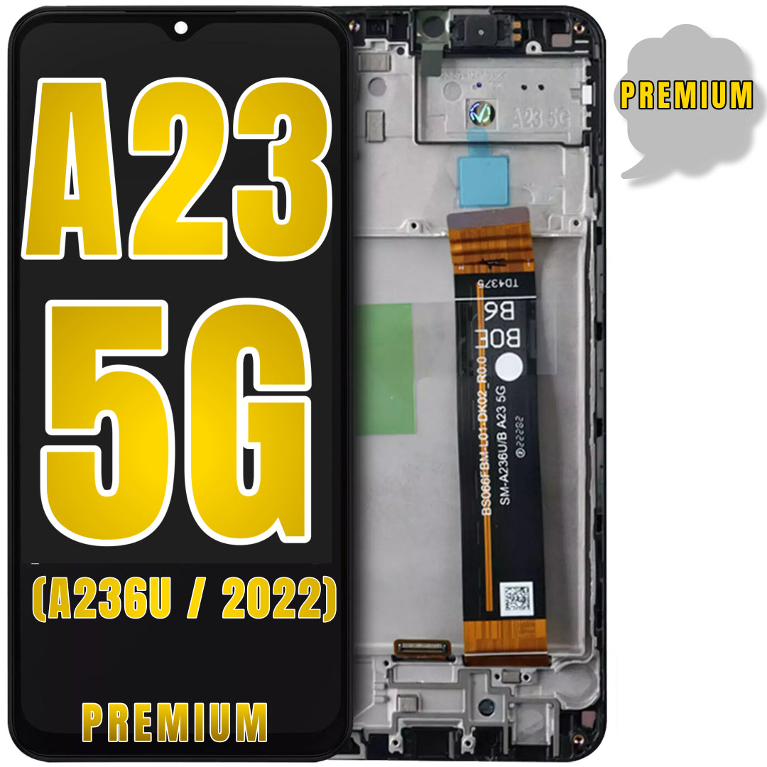 For Samsung Galaxy A23 5G (A236U / 2022) LCD Screen Replacement With Frame / Not Compatible With Verizon 5G UW (Premium) (All Colors)