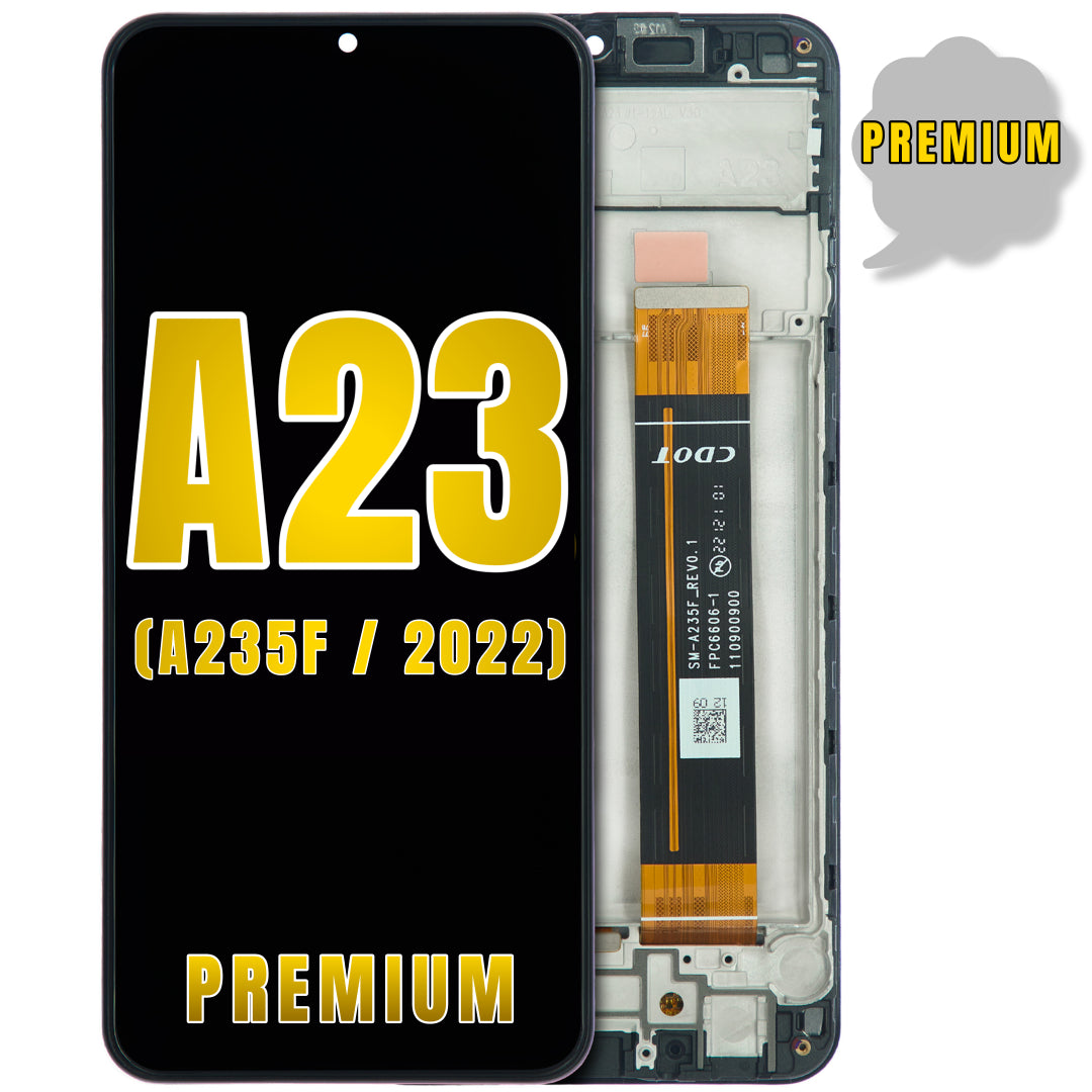 For Samsung Galaxy A23 (A235F / 2022) LCD Screen Replacement With Frame (Premium) (All Colors)