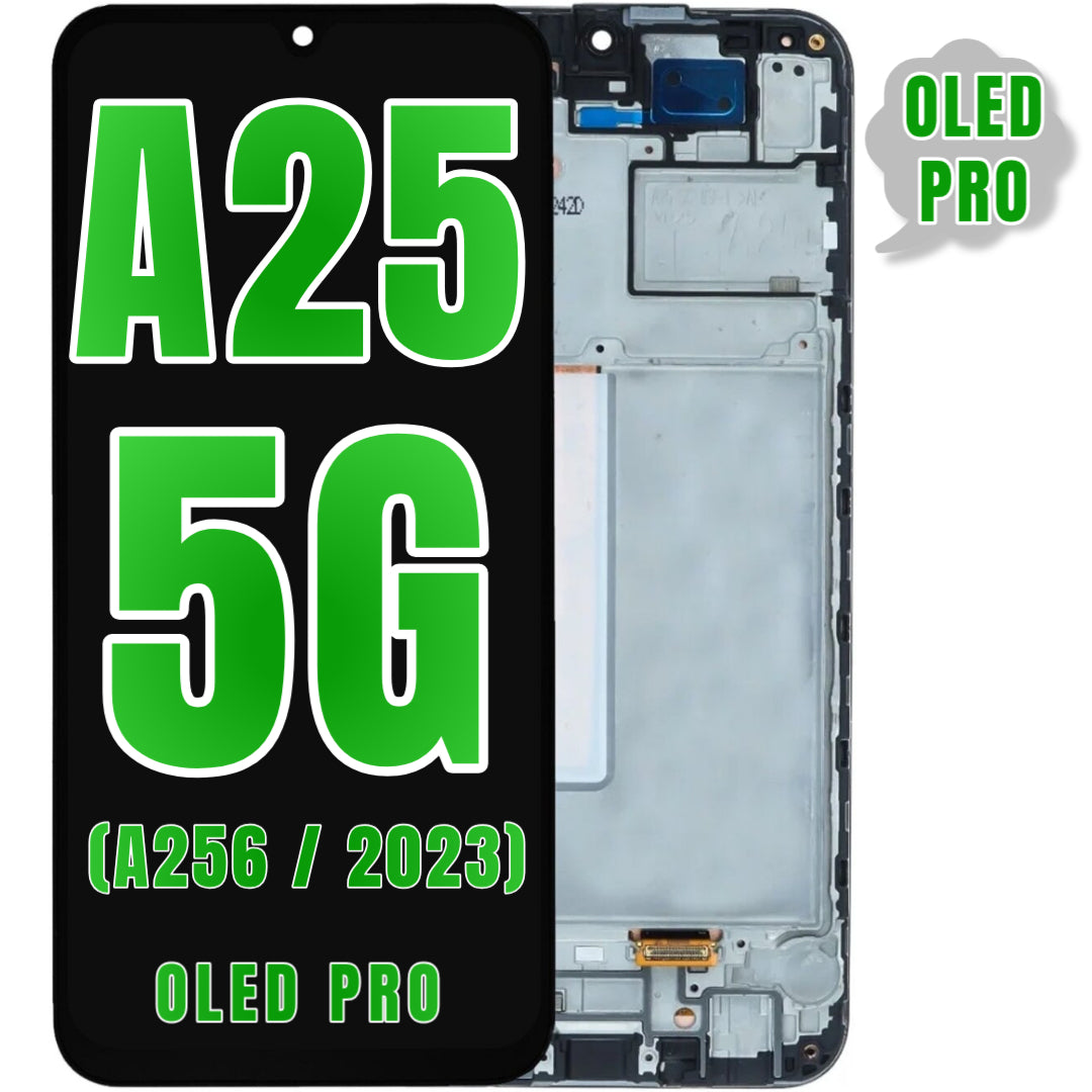 For Samsung Galaxy A25 5G (A256 / 2023) (6.53") OLED Screen Replacement With Frame (Oled Pro) (All Colors)