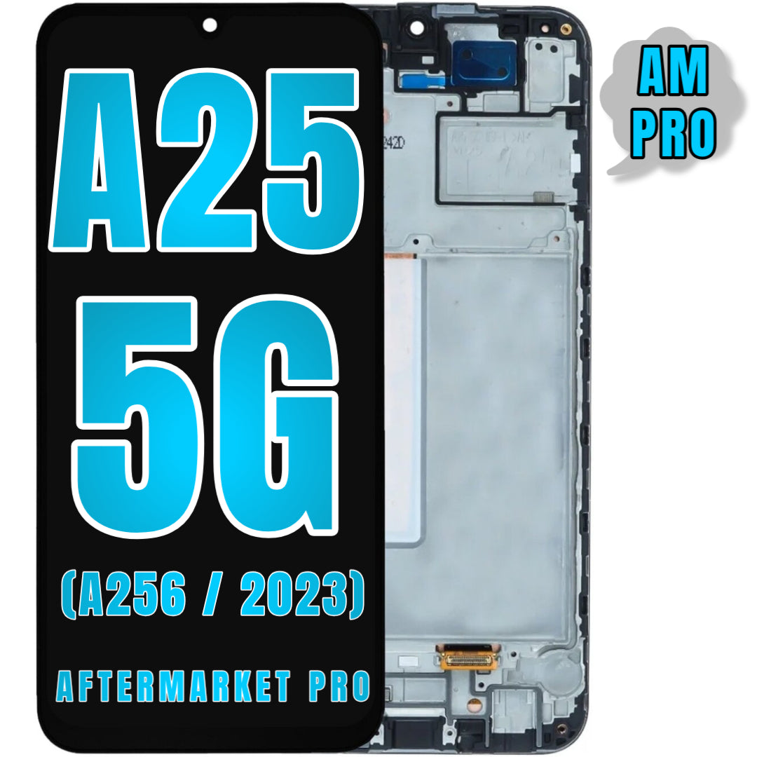 For Samsung Galaxy A25 5G (A256 / 2023) LCD Screen Replacement With Frame (Aftermarket Pro) (All Colors)