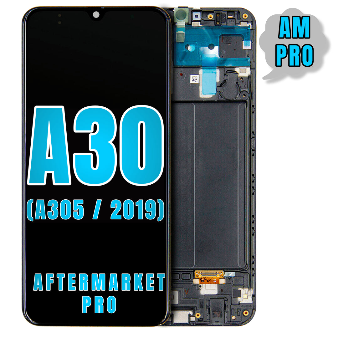 For Samsung Galaxy A30 (A305 / 2019) LCD Screen Replacement With Frame (Aftermarket Pro) (All Colors)