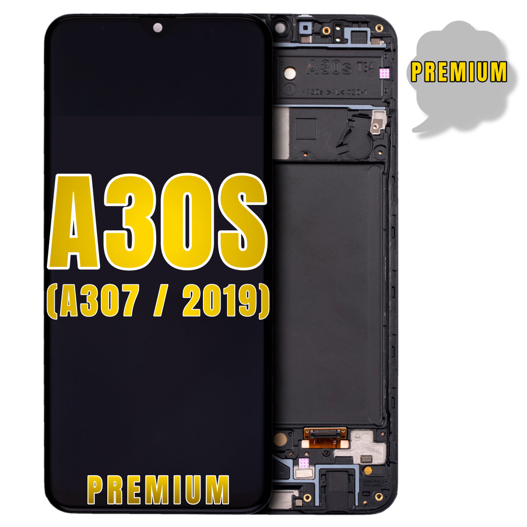 For Samsung Galaxy A30S (A307 / 2019) LCD Screen Replacement With Frame (Premium) (All Colors)