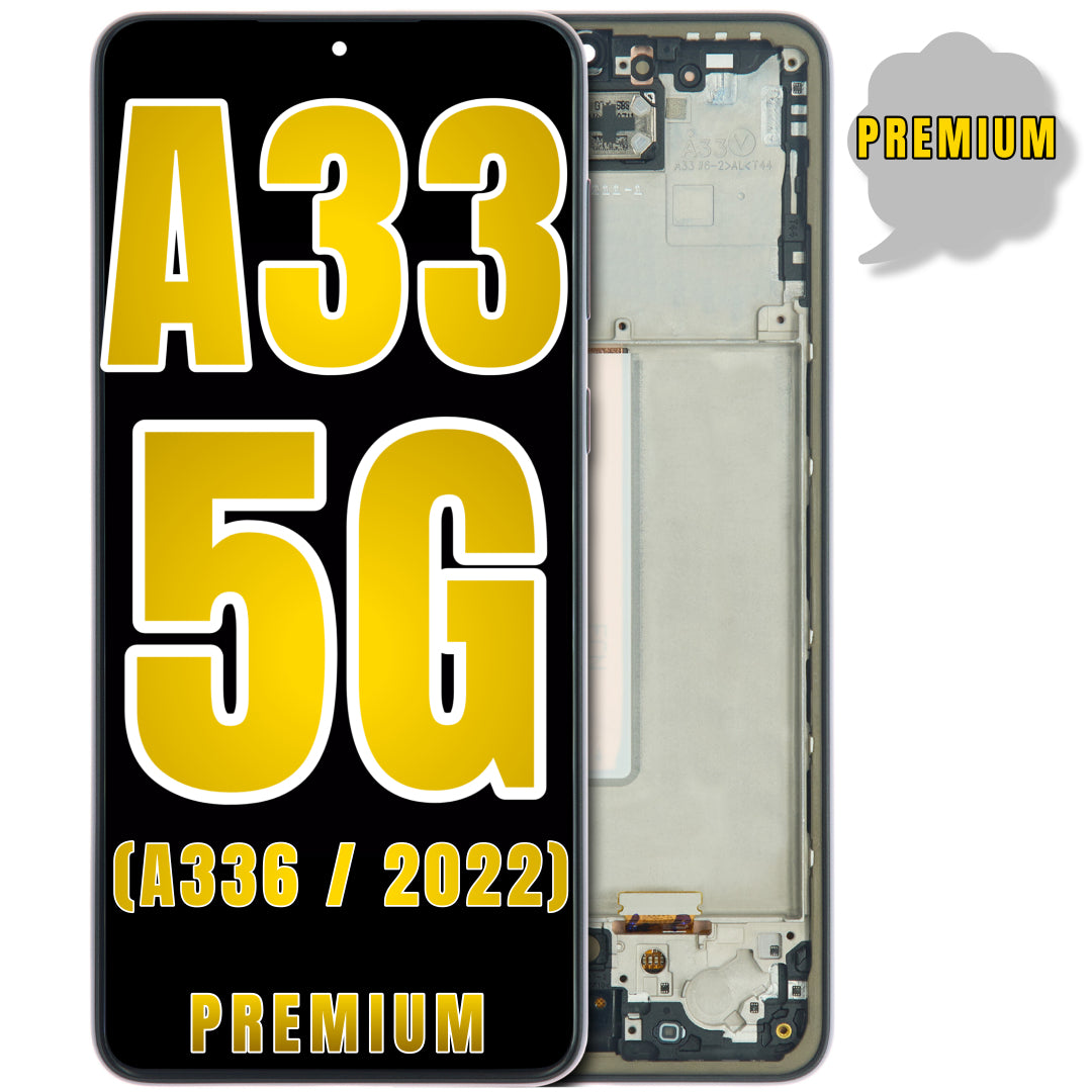 For Samsung Galaxy A33 5G (A336 / 2022) LCD Screen Replacement With Frame (Premium)(All Colors)