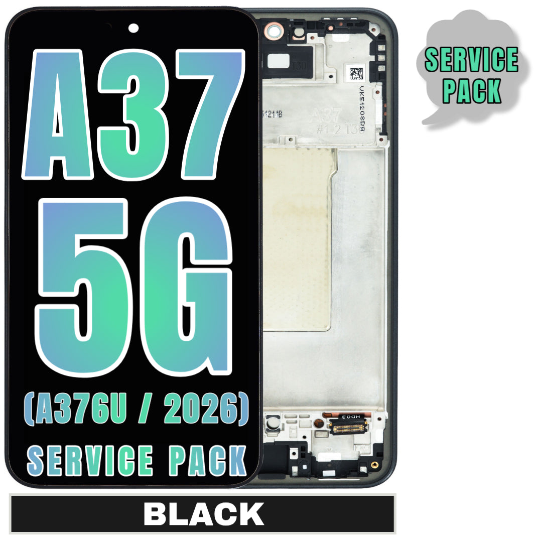 For Samsung Galaxy A37 5G (A376 / 2026) OLED Screen Replacement With Frame (Service Pack) (Black)