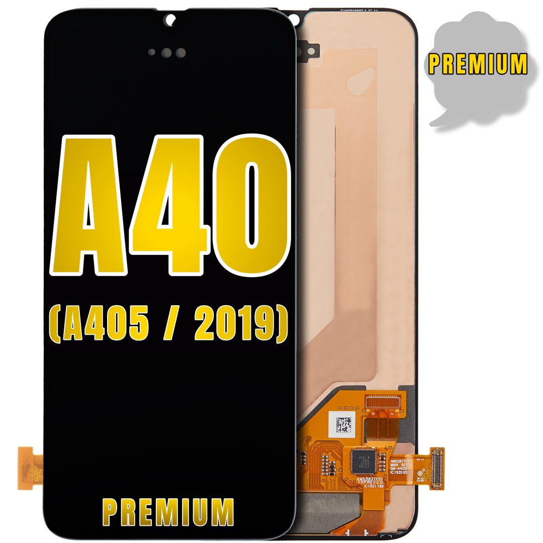For Samsung Galaxy A40 (A405 / 2019) LCD Screen Replacement Without Frame (Premium) (All Colors)