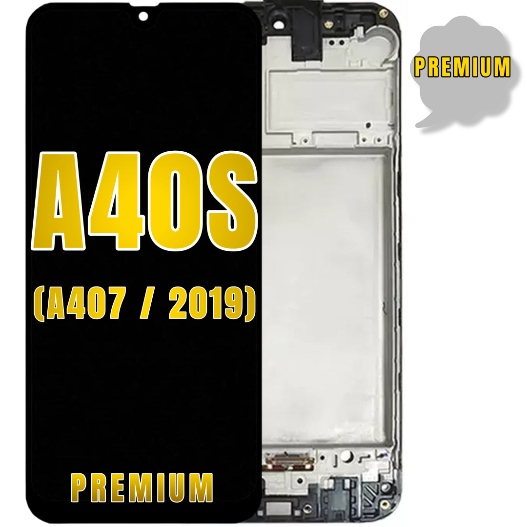 For Samsung Galaxy A40S (A407 / 2019) LCD Screen Replacement With Frame (Premium) (All Colors)