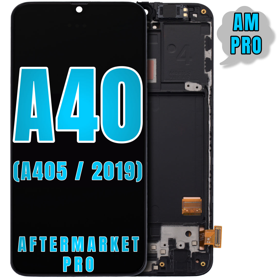 For Samsung Galaxy A40  (A405 / 2019) LCD Screen Replacement With Frame (Aftermarket Pro) (All Colors)