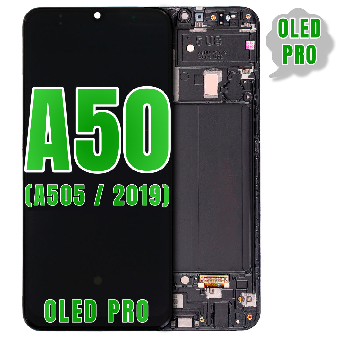 For Samsung Galaxy A50 (A505U / 2019) OLED Screen Replacement With Frame (Oled Pro) (US Version) (All Colors)