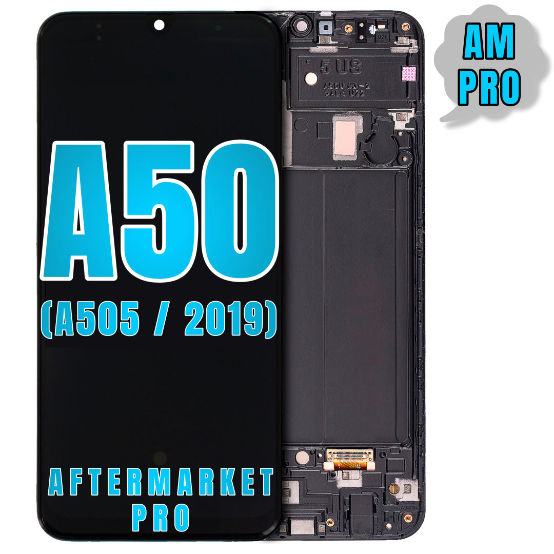 For Samsung Galaxy A50 (A505 / 2019) LCD Screen Replacement With Frame / Without Finger Print Sensor (Aftermarket Pro) (All Colors)