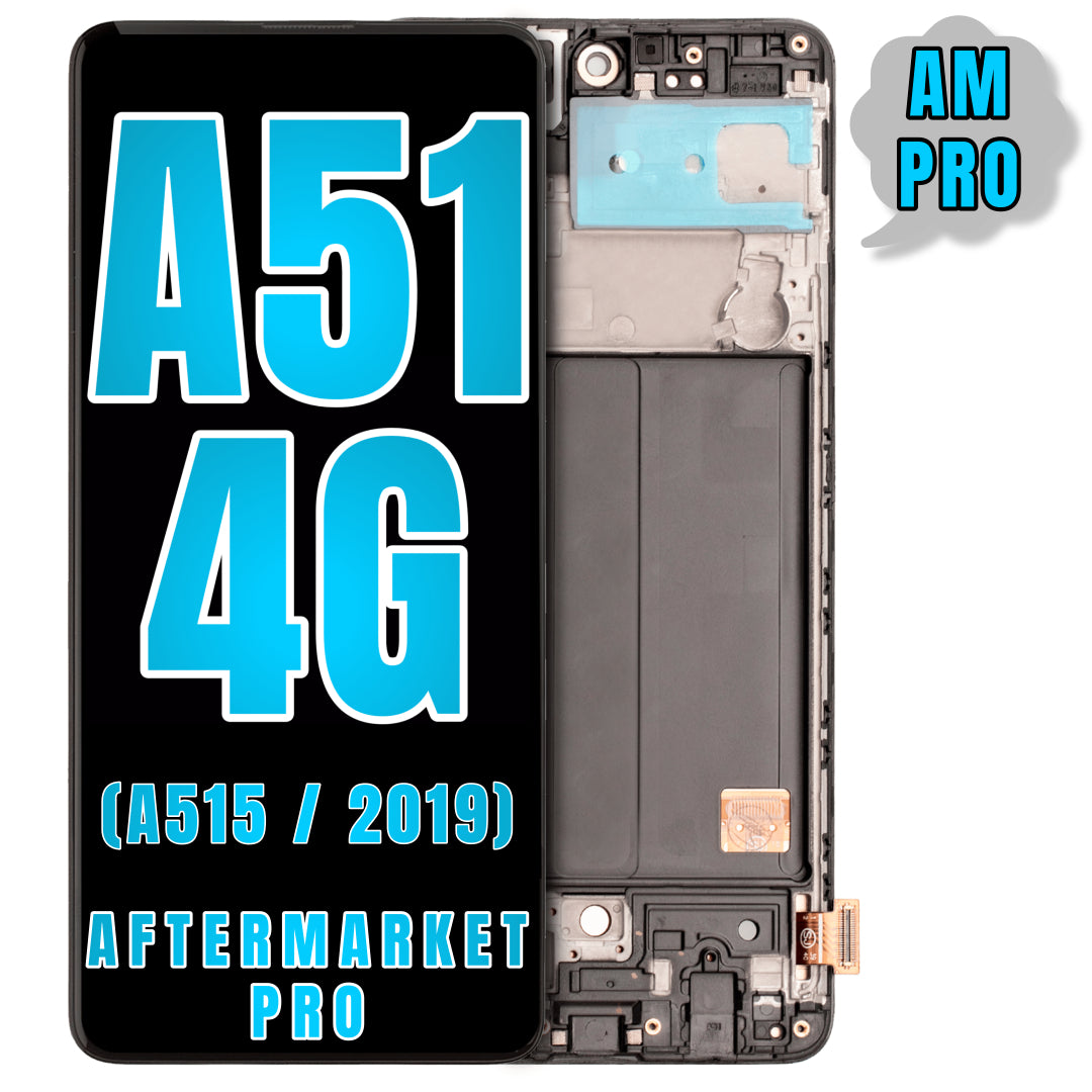 For Samsung Galaxy A51 4G (A515 / 2019) LCD Screen Replacement With Frame (Aftermarket Pro) (All Colors)