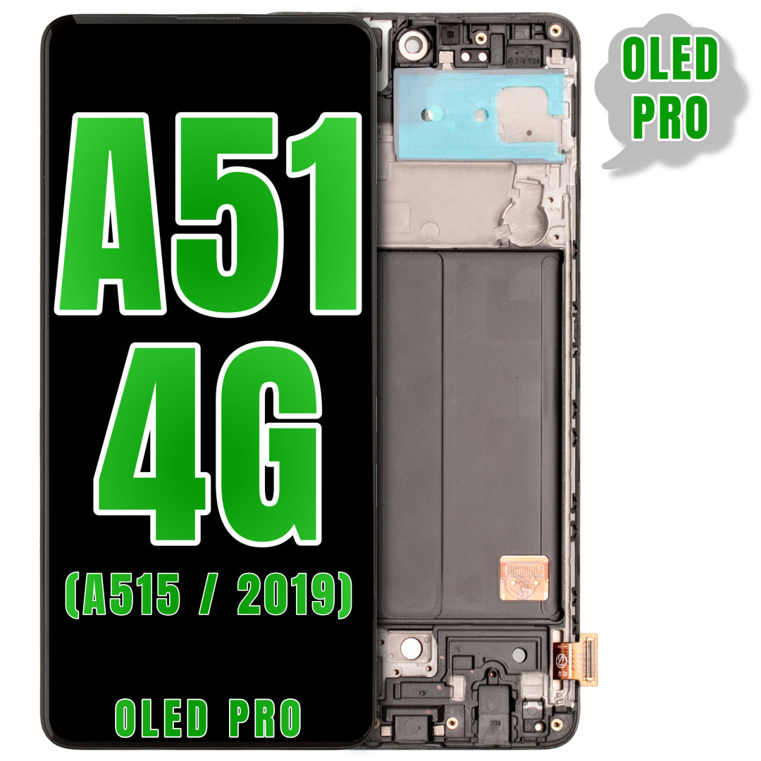 For Samsung Galaxy A51 4G (A515 / 2019) (6.33") OLED Screen Replacement With Frame (Oled Pro) (All Colors)