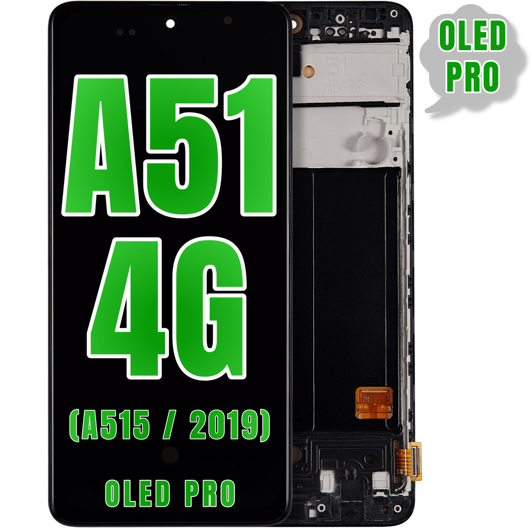 For Samsung Galaxy A51 4G (A515 / 2019) (6.46") OLED Screen Replacement With Frame (Oled Pro) (All Colors)