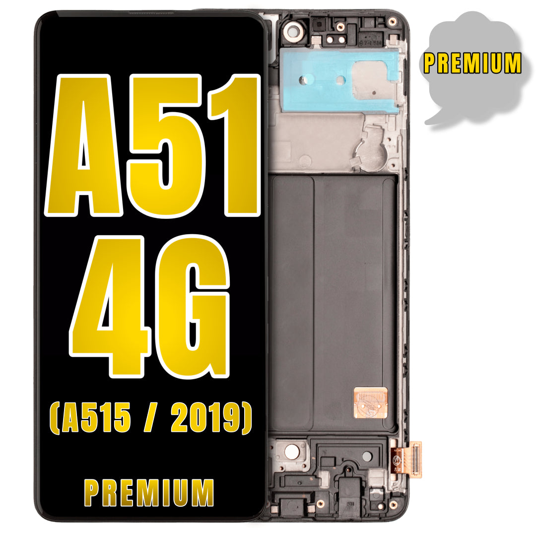 For Samsung Galaxy A51 4G (A515 / 2019) LCD Screen Replacement With Frame (Premium) (All Colors)
