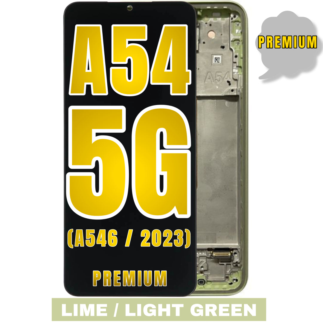 For Samsung Galaxy A54 5G (A546 / 2023) OLED Screen Replacement With Frame (Premium) (Lime / Light Green)