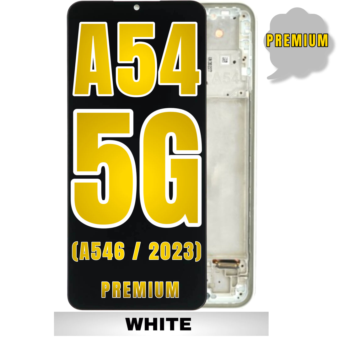 For Samsung Galaxy A54 5G (A546 / 2023) OLED Screen Replacement With Frame (Premium) (White)